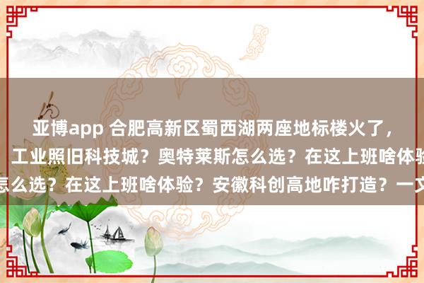 亚博app 合肥高新区蜀西湖两座地标楼火了，背后藏着城市转型精巧！工业照旧科技城？奥特莱斯怎么选？在这上班啥体验？安徽科创高地咋打造？一文说