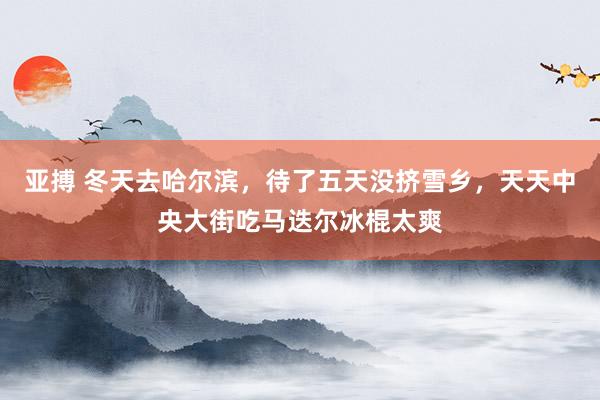 亚搏 冬天去哈尔滨，待了五天没挤雪乡，天天中央大街吃马迭尔冰棍太爽