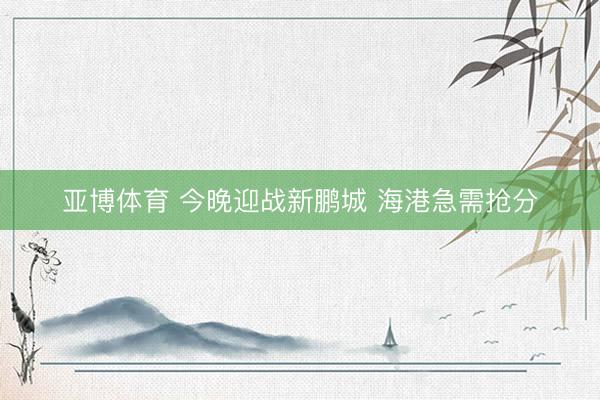 亚博体育 今晚迎战新鹏城 海港急需抢分
